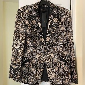Elegant Black and Cream KOBI HALPERIN XS Blazer